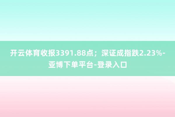 开云体育收报3391.88点；深证成指跌2.23%-亚博下单平台-登录入口